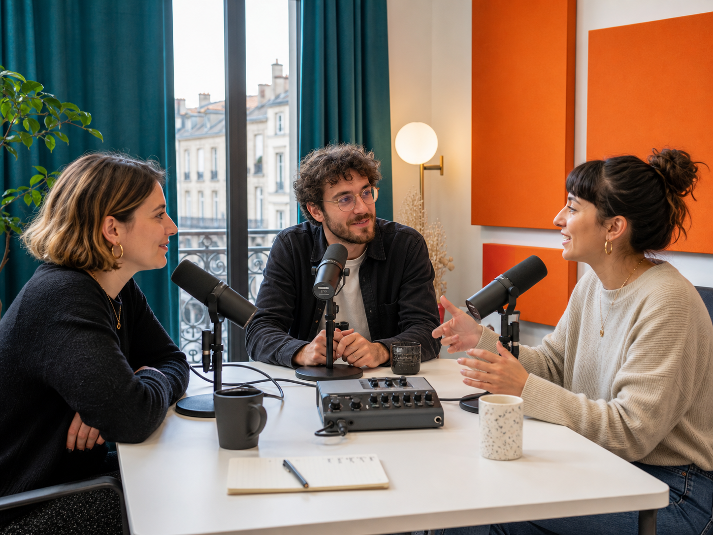 Podcast à trois voix